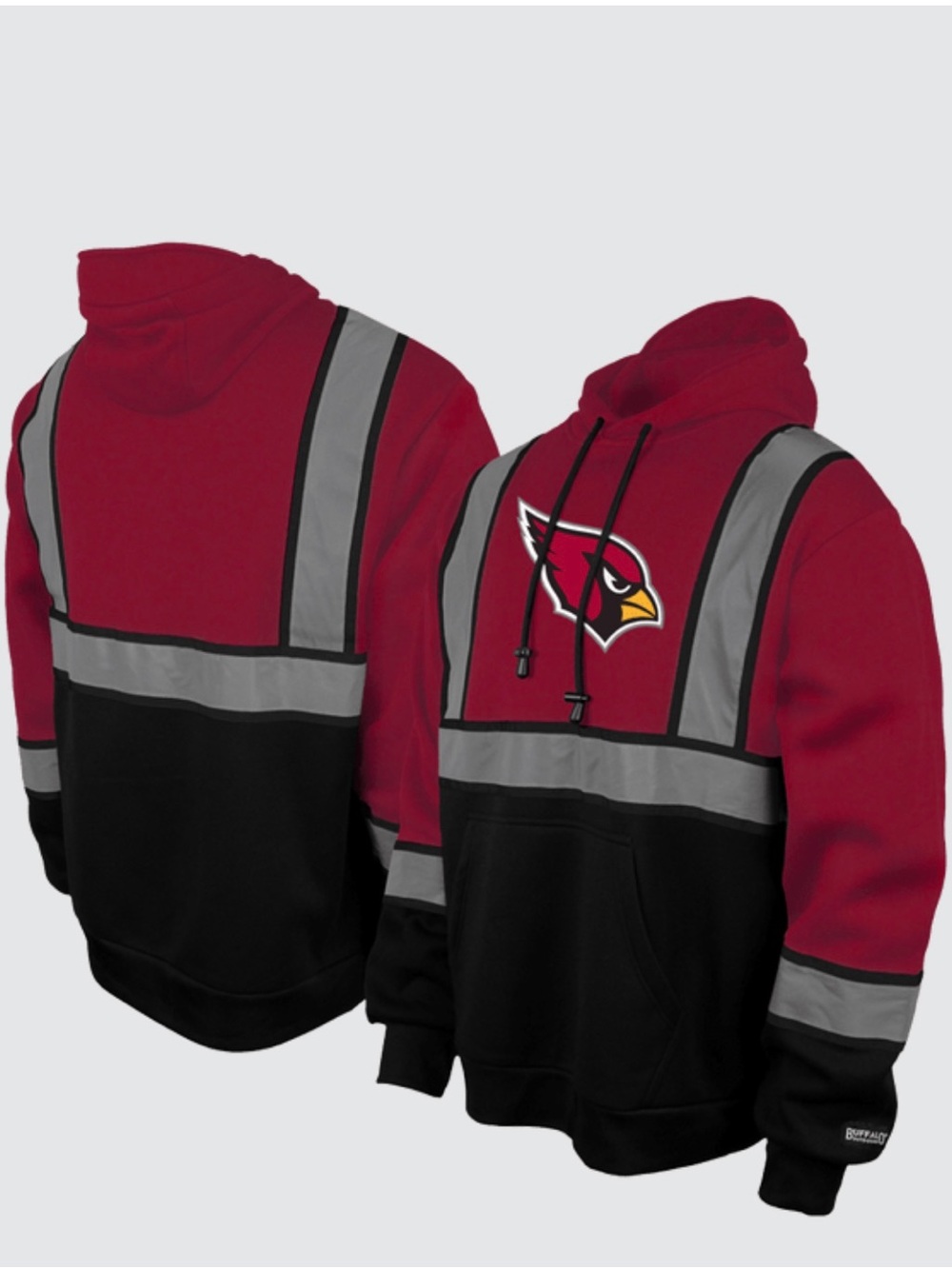 Arizona Cardinals Red & Black Hooded Pullover with Logo